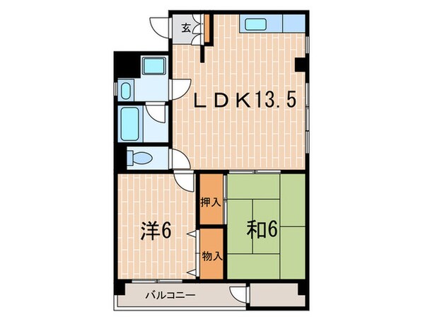 ブリ－ジェ朝日ヶ丘の物件間取画像